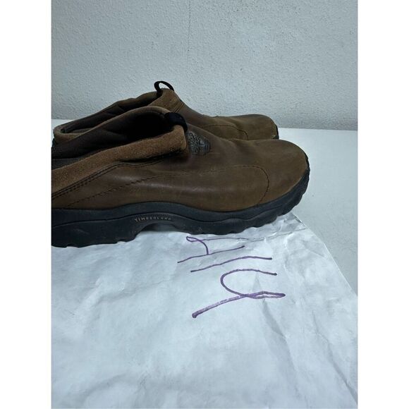 Timberland Trek Travel ACT Slip-On Loafers Mules Brown Leather Sz 11,5 M Slides - Picture 14 of 14